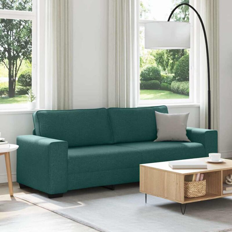 foto del prodotto vidaxl divano a 3 posti verde scuro 180 cm in tessuto