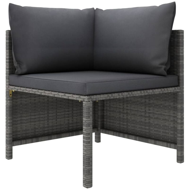 foto del prodotto vidaxl divano ad angolo modulare con cuscini in polyrattan grigio