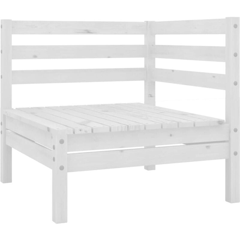 foto del prodotto vidaxl divano angolare da giardino bianco in legno massello di pino 477317