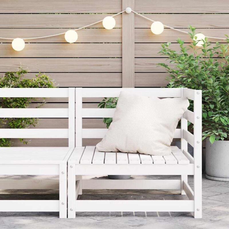 foto del prodotto vidaxl divano angolare da giardino bianco in legno massello di pino