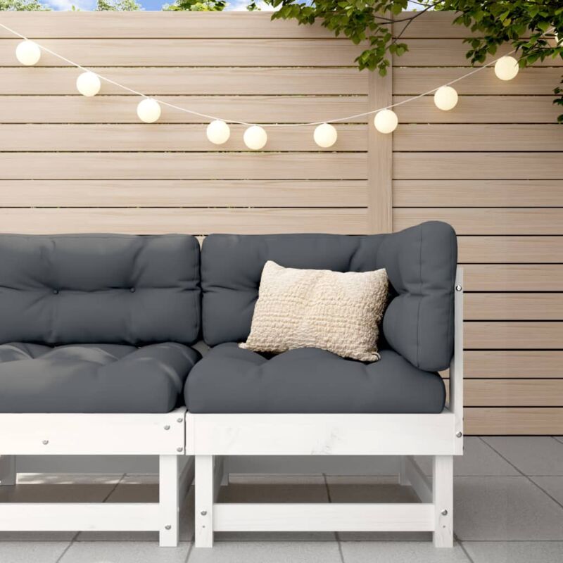 foto del prodotto vidaxl divano angolare da giardino bianco in legno massello di pino