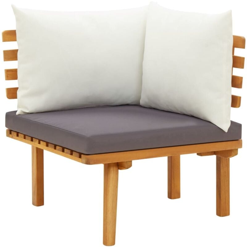 foto del prodotto vidaxl divano angolare da giardino con cuscini in massello di acacia design elegante