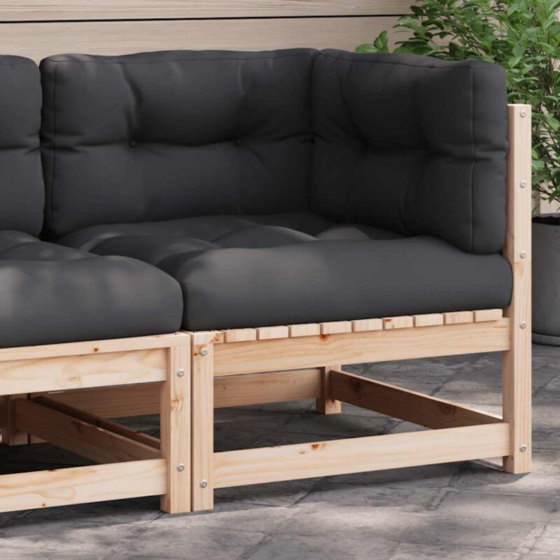 foto del prodotto vidaxl divano angolare da giardino con cuscini legno massello di pino