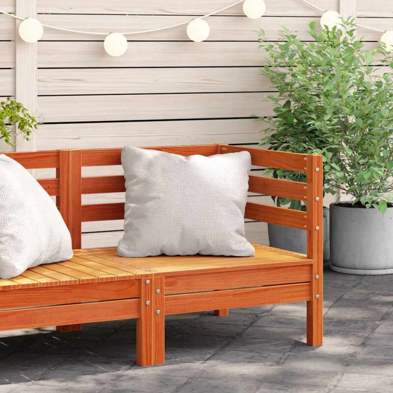 foto del prodotto vidaxl divano angolare da giardino marrone cera in legno massello pino