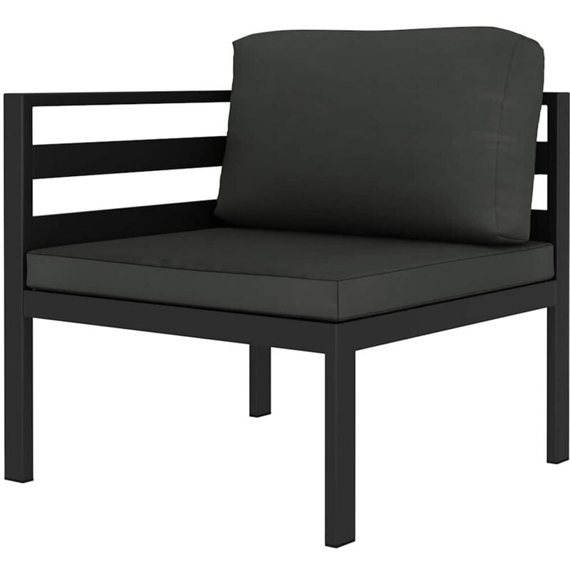 foto del prodotto vidaxl divano angolare modulare 1 pz con cuscini alluminio antracite