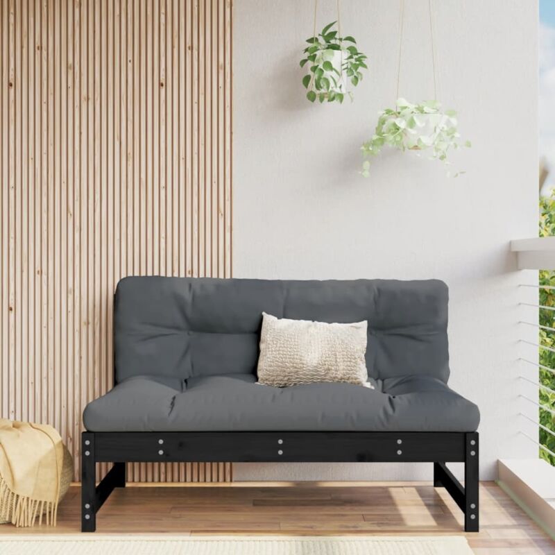 foto del prodotto vidaxl divano centrale 120x80 cm in legno massello di pino nero