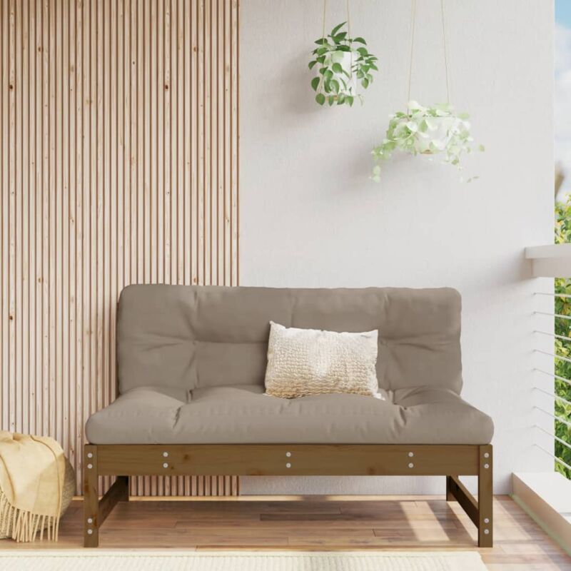 foto del prodotto vidaxl divano centrale marrone ambra 120x80 cm legno massello di pino