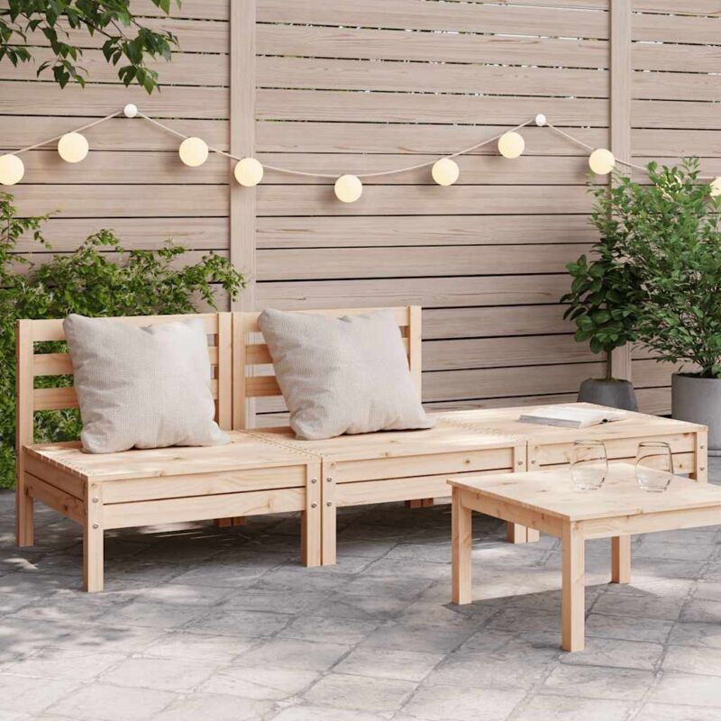 foto del prodotto vidaxl divano da giardino a 3 posti in legno massello di pino