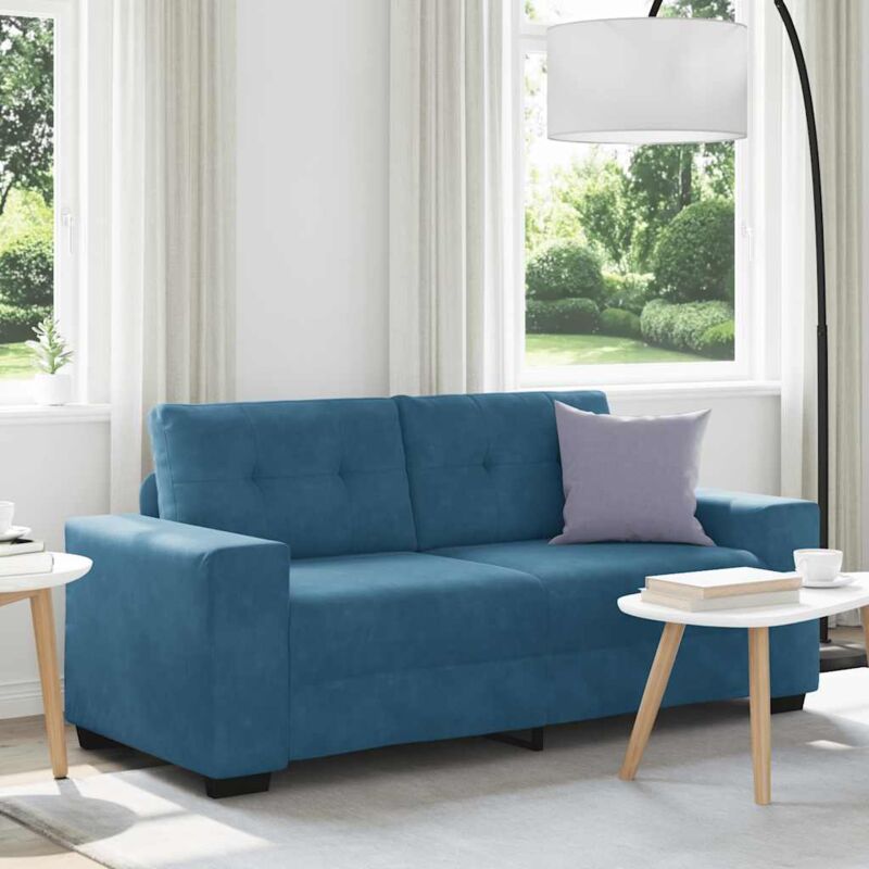foto del prodotto vidaxl divano divanetto blu 140 cm in velluto