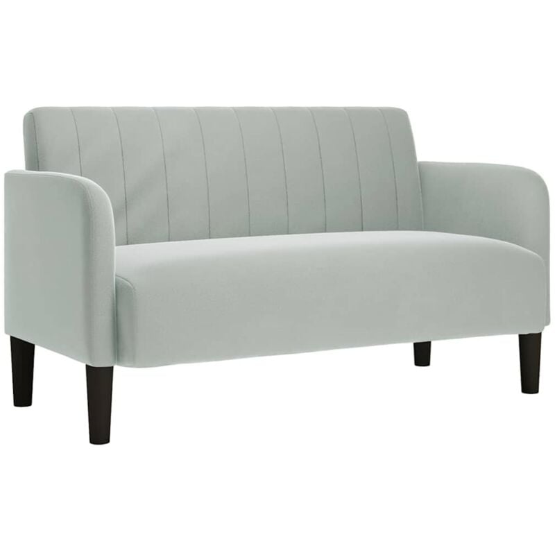 foto del prodotto vidaxl divano divanetto grigio chiaro 109 cm in velluto