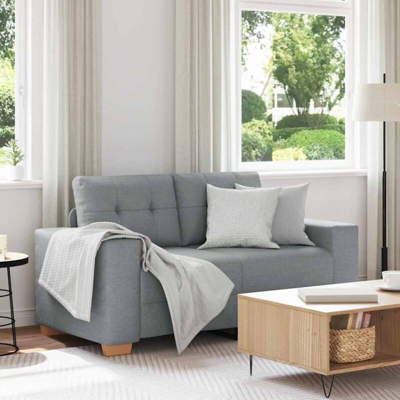 foto del prodotto vidaxl divano divanetto grigio chiaro 120 cm in tessuto