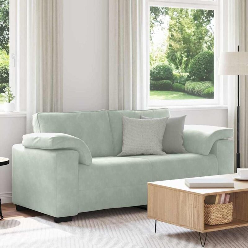 foto del prodotto vidaxl divano divanetto grigio chiaro 140 cm in velluto 800519