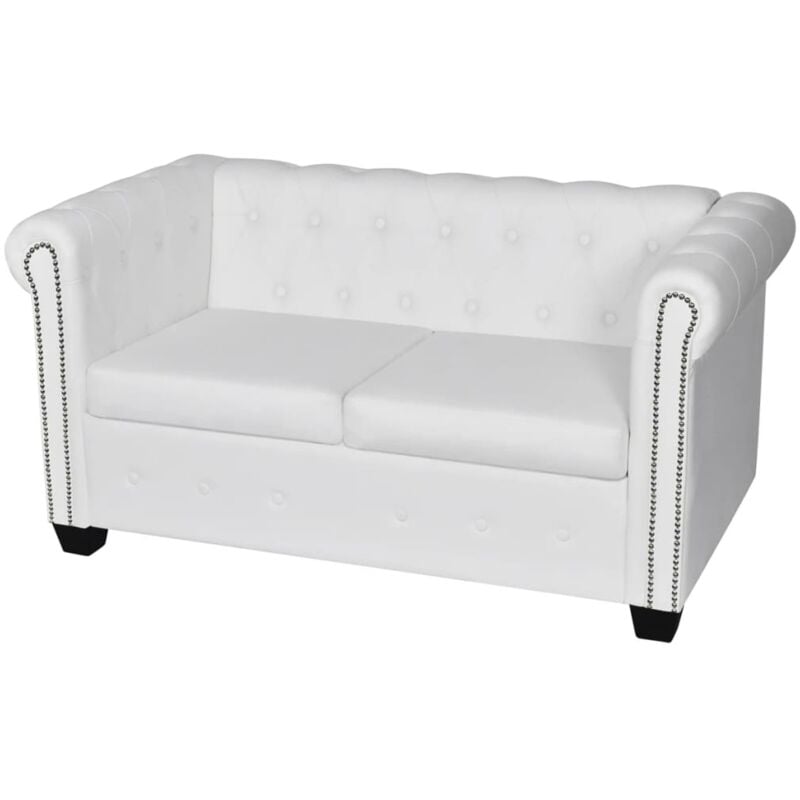 foto del prodotto vidaxl divano elegante in ecopelle design moderno da salotto 2 posti vari colori colore nero