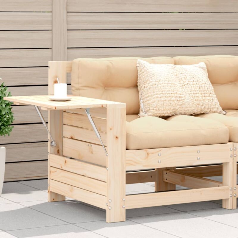 foto del prodotto vidaxl divano giardino senza braccioli con cuscino legno massello pino