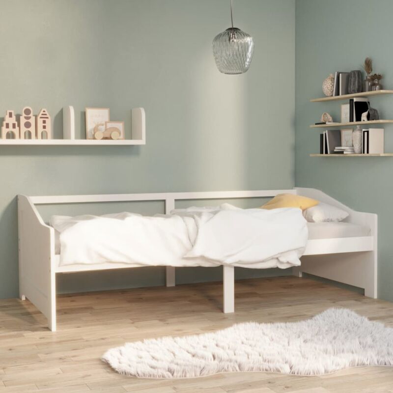 foto del prodotto vidaxl divano letto a 3 posti bianco legno massello di pino 90x200cm