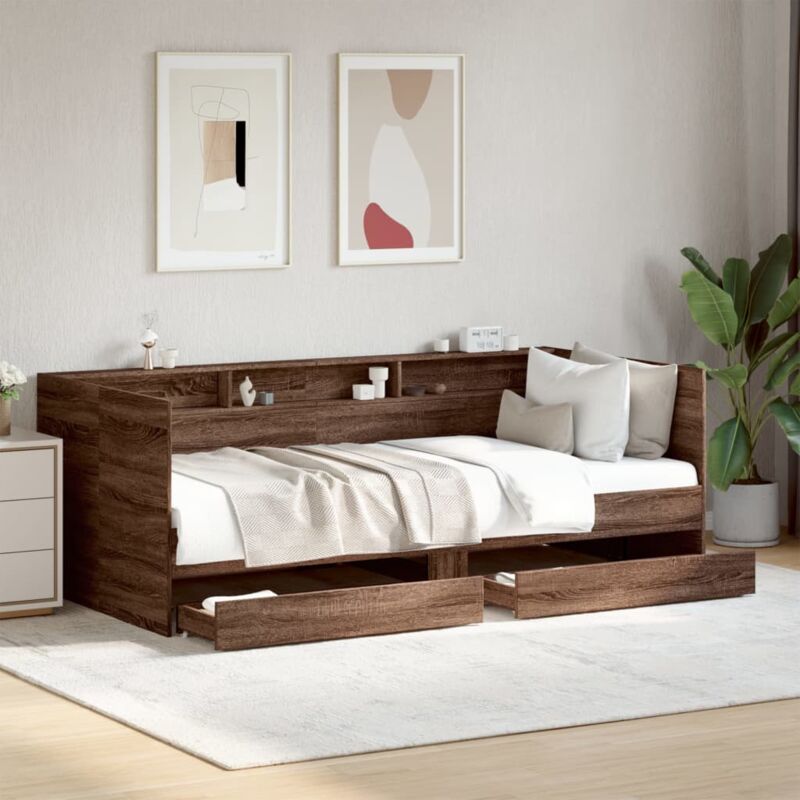 foto del prodotto vidaxl divano letto con cassetti senza materasso 75x190 cm
