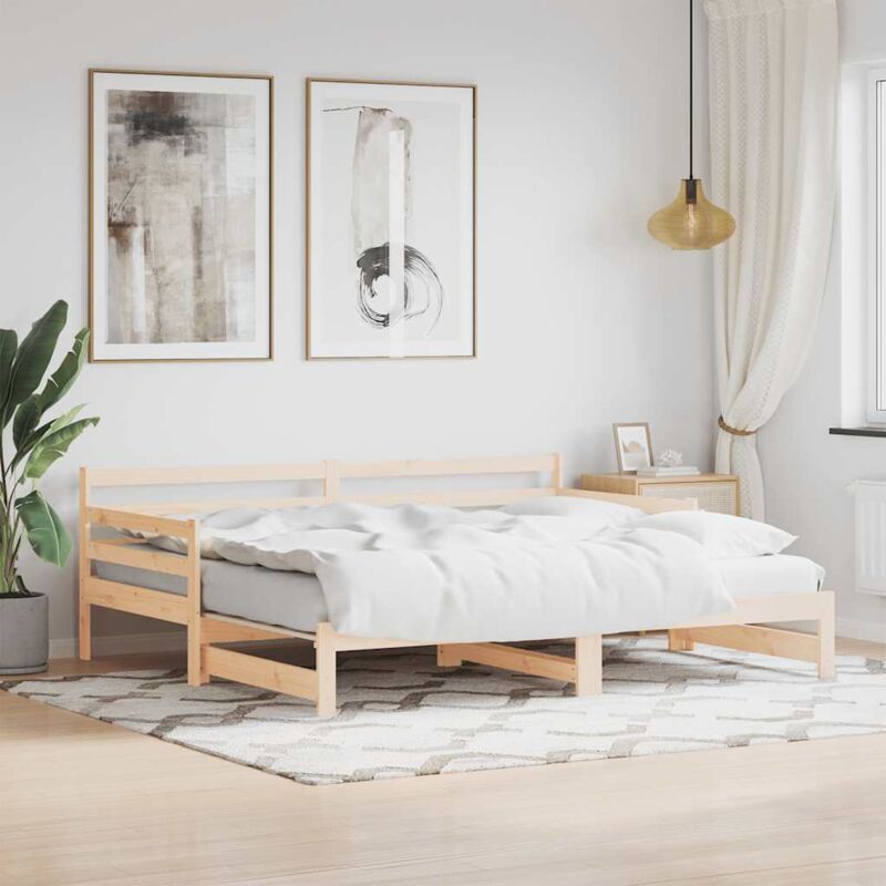 foto del prodotto vidaxl divano letto con letto estraibile 80x200cm legno massello pino