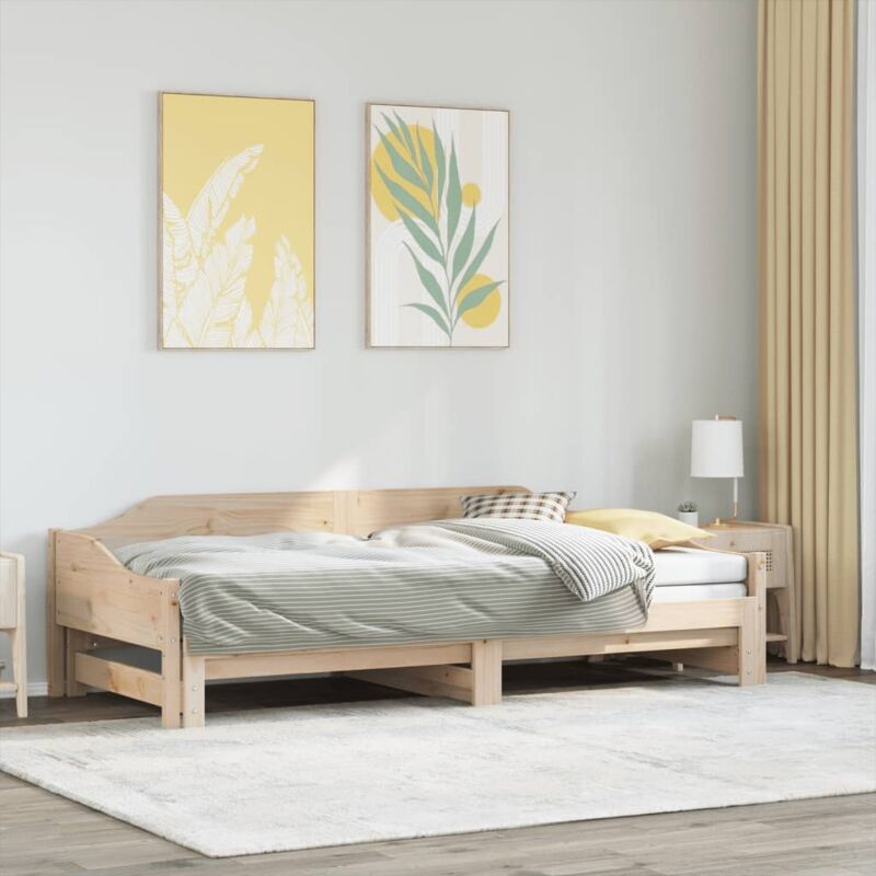 foto del prodotto vidaxl divano letto con letto estraibile 90x200cm legno massello pino