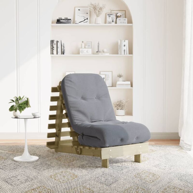 foto del prodotto vidaxl divano letto futon con materasso 60x206x11cm pino impregnato