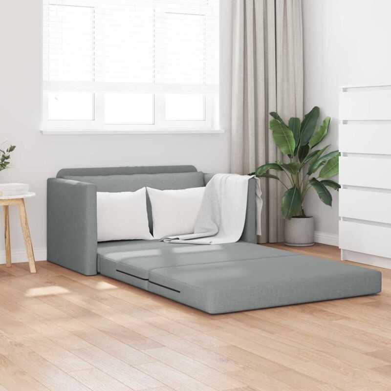 foto del prodotto vidaxl - divano letto grigio chiaro 124 x 71 x 78 cm tessuto
