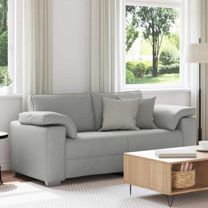 foto del prodotto vidaxl divano loveseat grigio nuvola 140 cm in tessuto