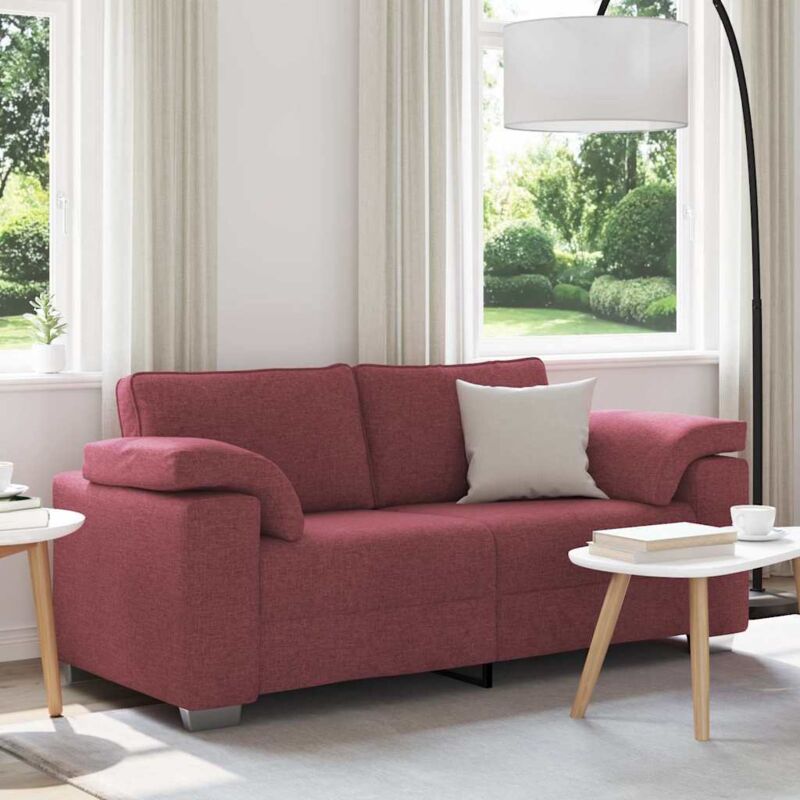 foto del prodotto vidaxl divano loveseat rosso vino 140 cm in tessuto