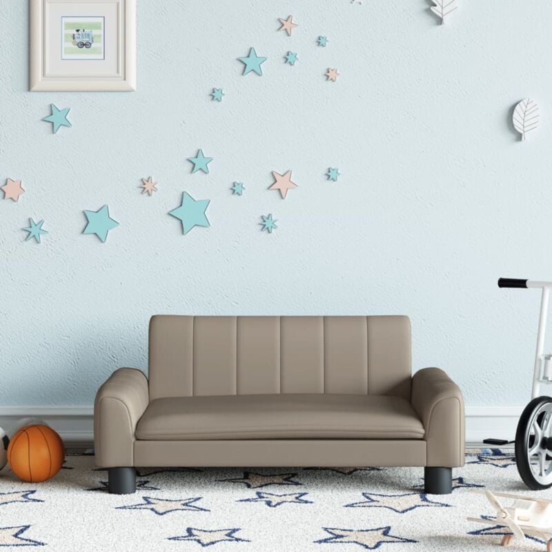 foto del prodotto vidaxl divano per bambini cappuccino 70x45x30 cm in similpelle