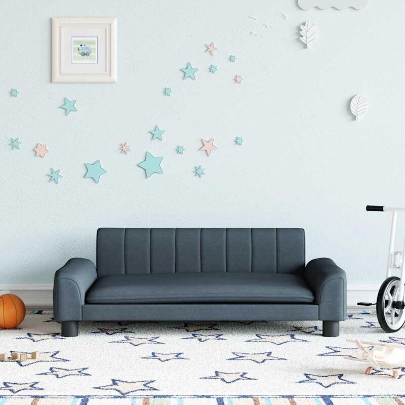 foto del prodotto vidaxl divano per bambini grigio scuro 90x53x30 cm in tessuto