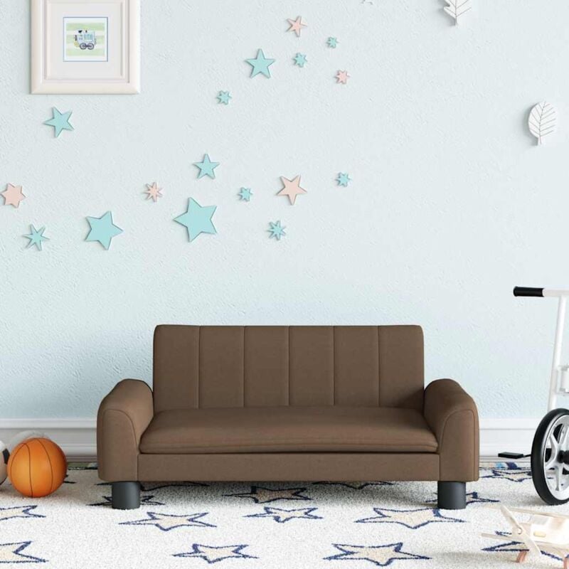 foto del prodotto vidaxl divano per bambini marrone 70x45x30 cm in tessuto