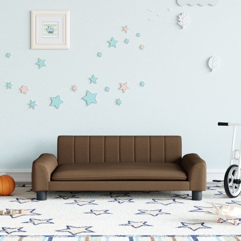 foto del prodotto vidaxl divano per bambini marrone 90x53x30 cm in tessuto