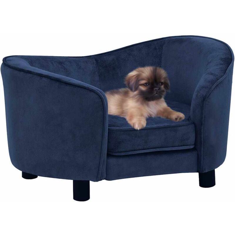 foto del prodotto vidaxl divano per cani blu 69x49x40 cm in peluche