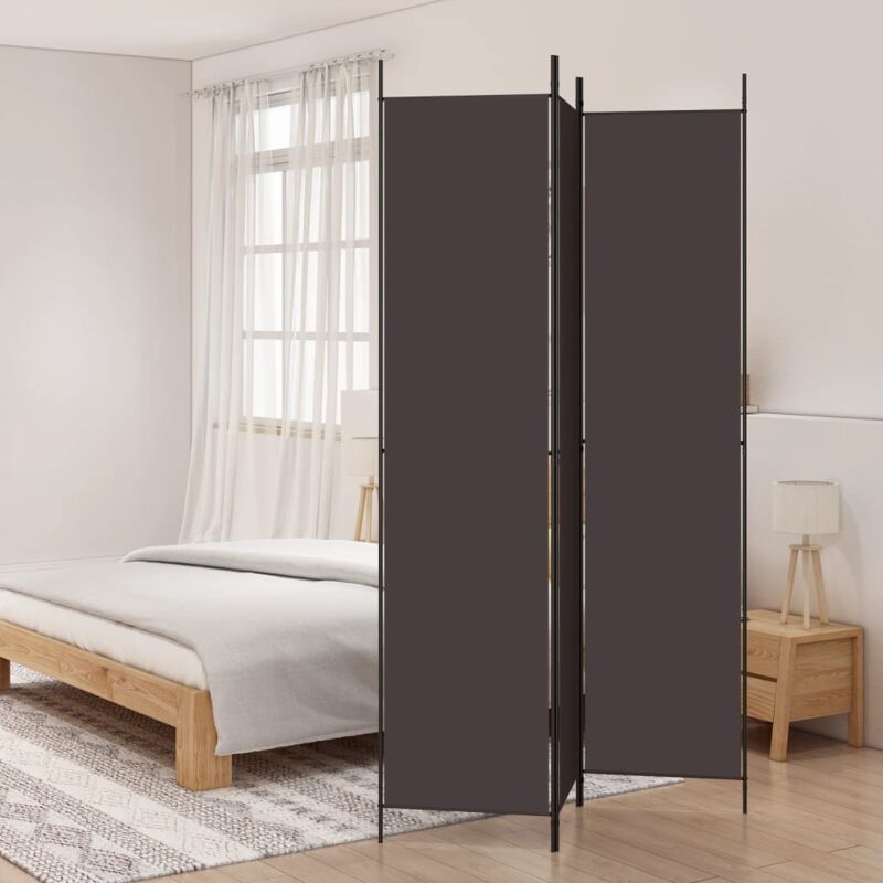 foto del prodotto vidaxl divisorio a 3 pannelli marrone 150x220 cm in tessuto