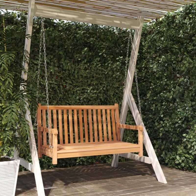 foto del prodotto vidaxl dondolo da giardino in legno massello di teak 114x60x64 cm