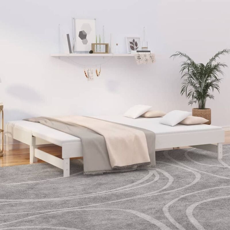 foto del prodotto vidaxl dormeuse estraibile bianca 2x 80x200 cm legno massello di pino