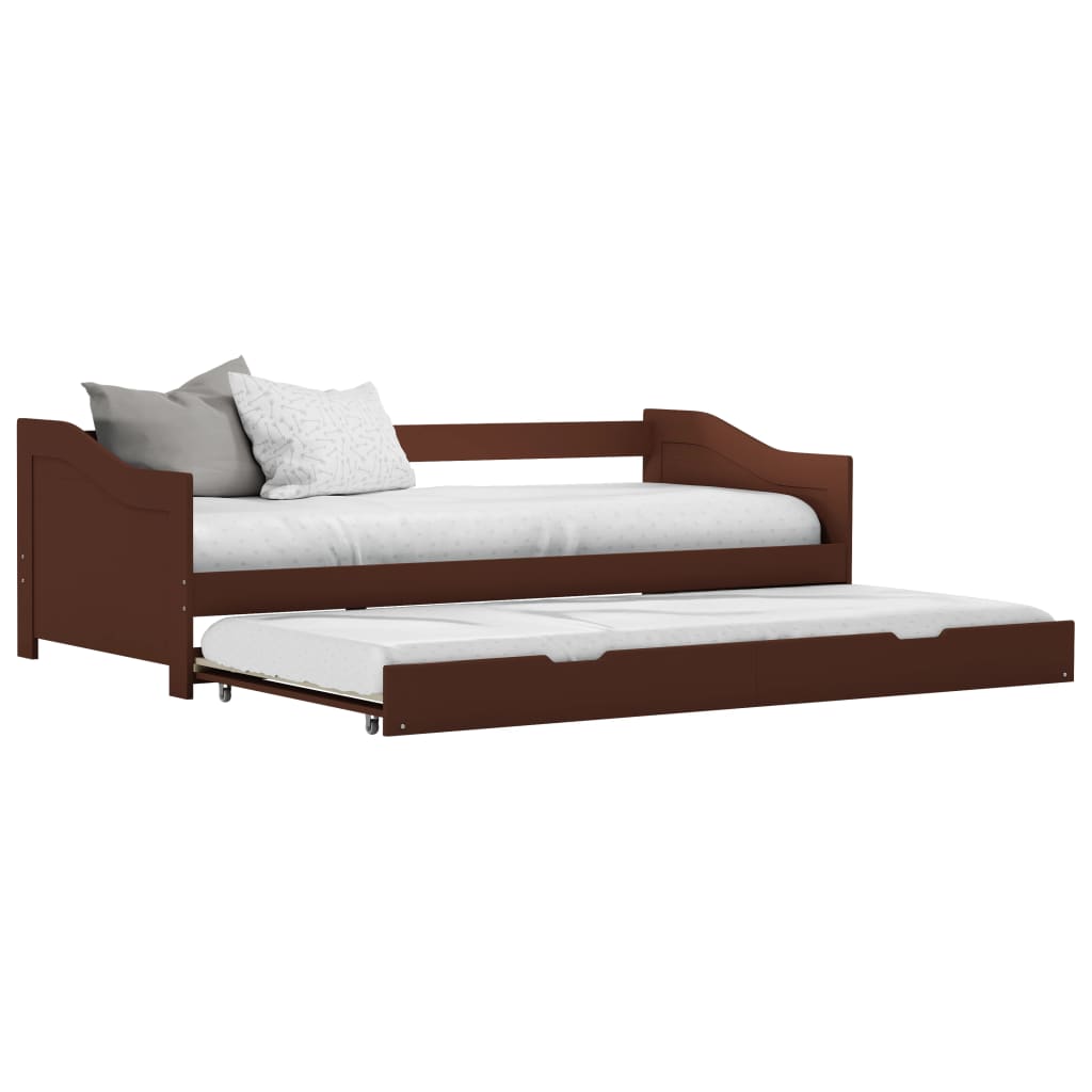 foto del prodotto vidaxl dormeuse estraibile senza materasso marrone scuro 90x200 cm