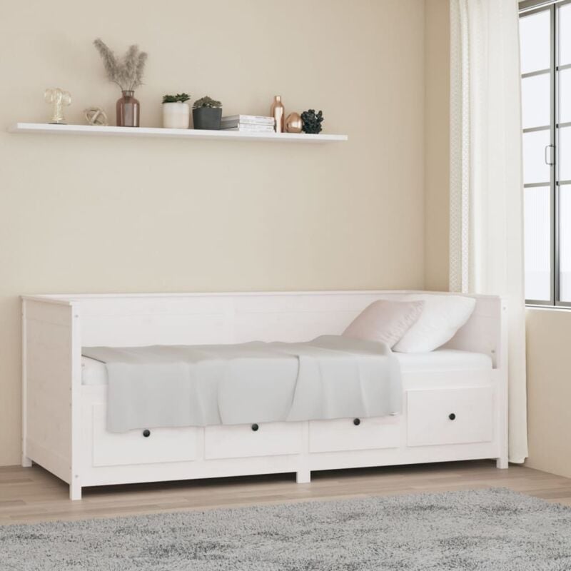 foto del prodotto vidaxl dormeuse senza materasso bianca 80x200 cm legno massello pino