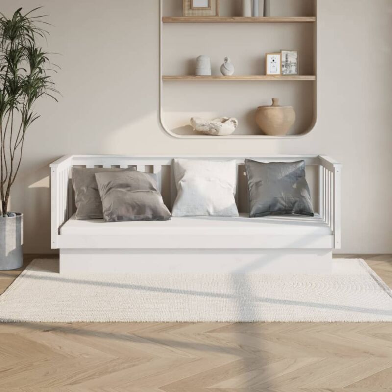 foto del prodotto vidaxl dormeuse senza materasso bianco 75x190 cm in legno di pino