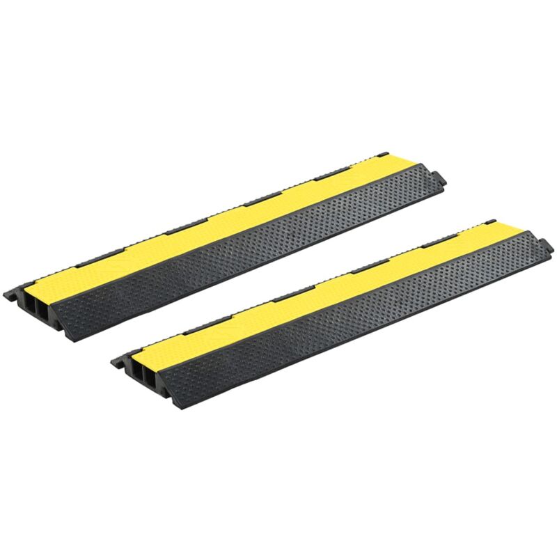 foto del prodotto vidaxl dossi passacavi 2 pz a 2 canali in gomma 101,5 cm