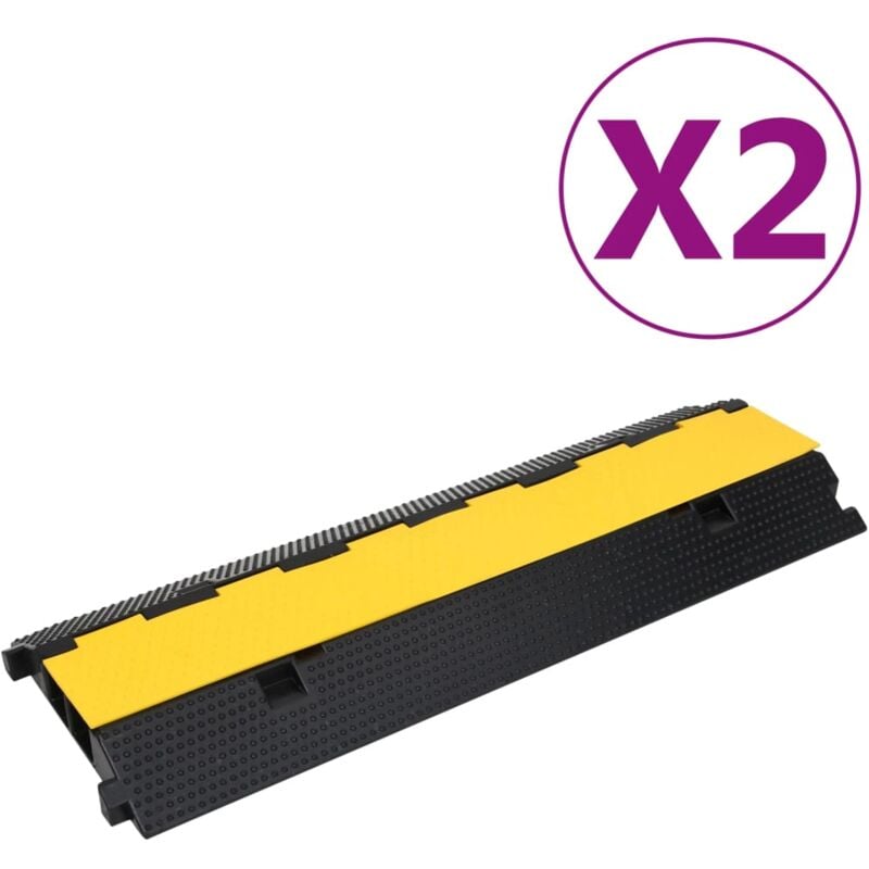 foto del prodotto vidaxl dossi passacavi con 2 canali 2 pz 100 cm in gomma