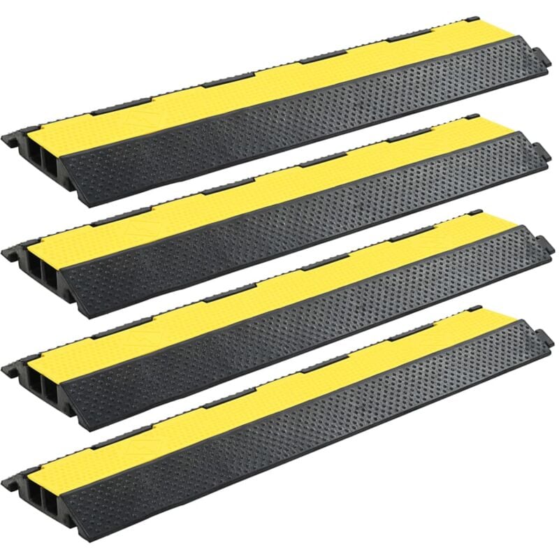 foto del prodotto vidaxl dosso passacavi 2 canali in gomma 101,5 cm modelli 4 pz