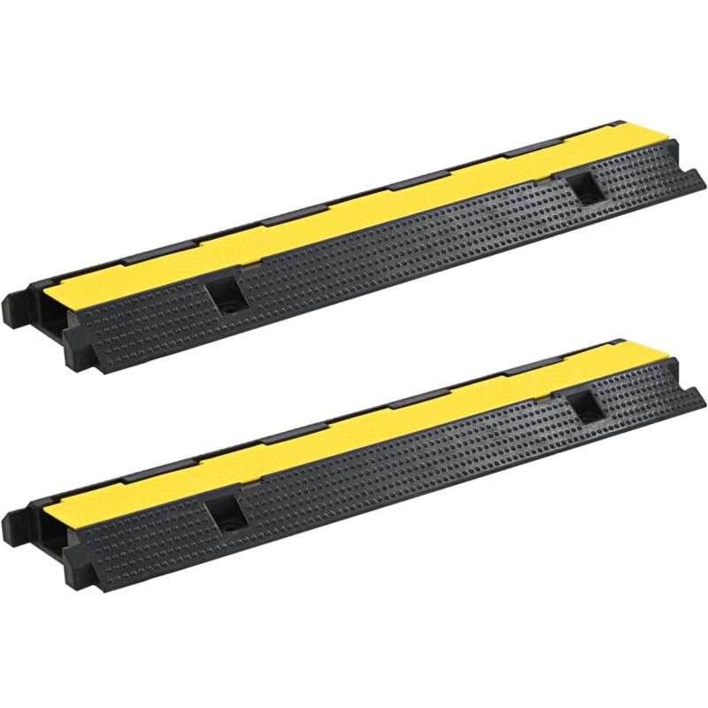 foto del prodotto vidaxl dosso passacavi con 1 canale in gomma 100 cm modelli 2 pz
