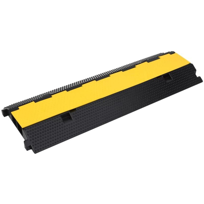 foto del prodotto vidaxl dosso passacavi con 2 canali in gomma 100 cm
