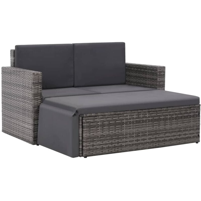 foto del prodotto vidaxl elegante divano a 2 posti con panca modulabile cuscini vari colori disponibili colore grigio