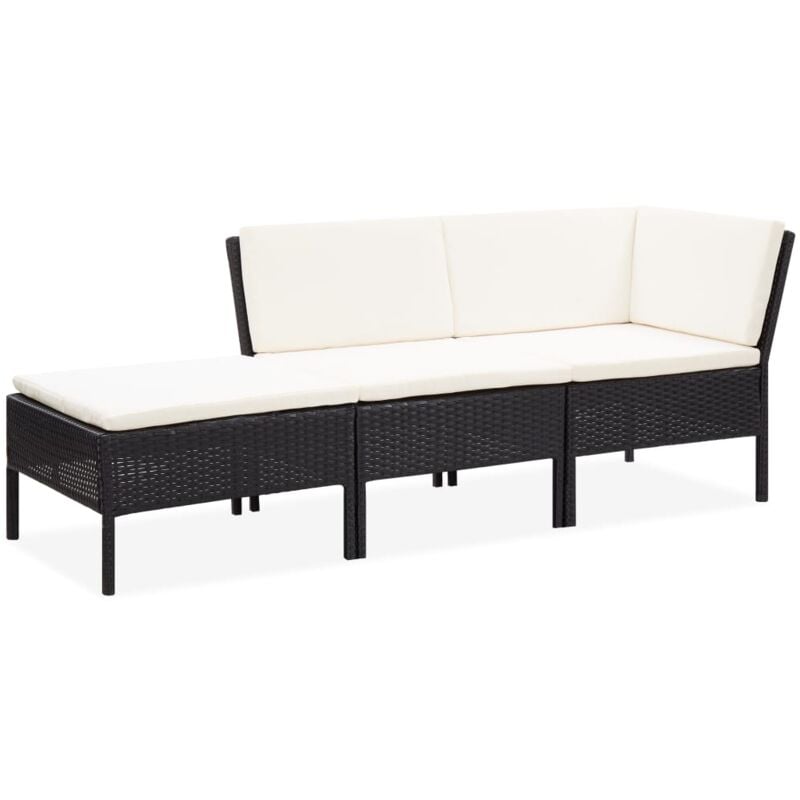 foto del prodotto vidaxl elegante divano da esterni con angolo design modulabile cuscini vari colori colore nero