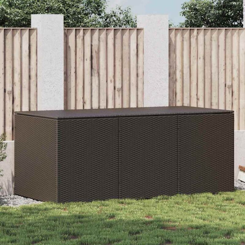 foto del prodotto vidaxl elegante e resistente baule da esterni in polyrattan 180x90x75 cm vari colori colore marrone