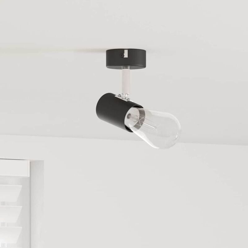 foto del prodotto vidaxl faretti da soffitto neri 1 via regolabile e27
