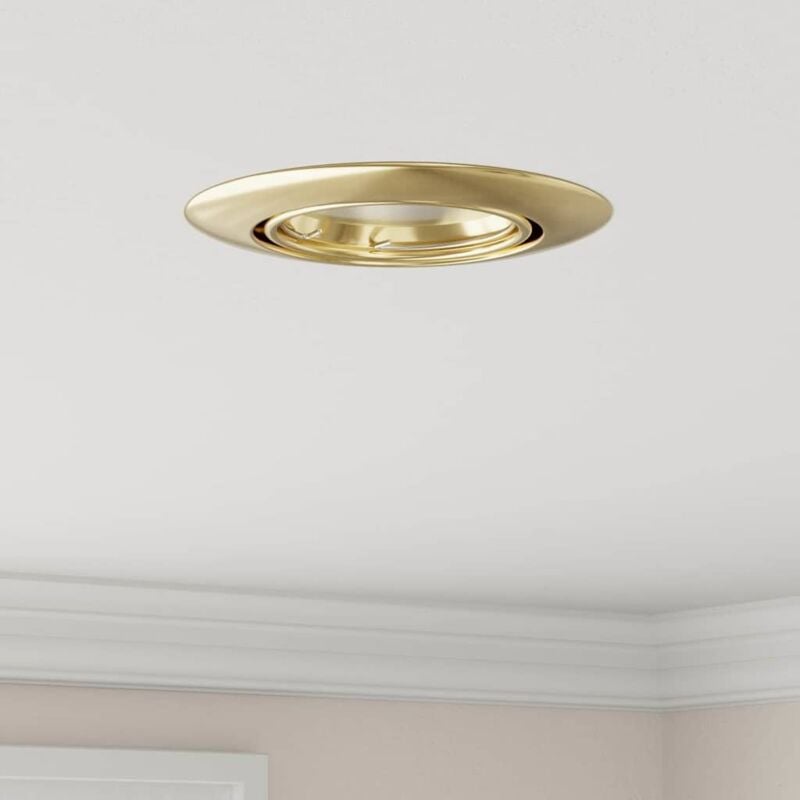 foto del prodotto vidaxl faretti incassati 12 pezzi rotondo gu10 oro 90 mm acciaio