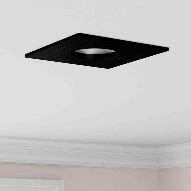 foto del prodotto vidaxl faretti incassati 12 pz quadrato gu10 nero 91x91 mm