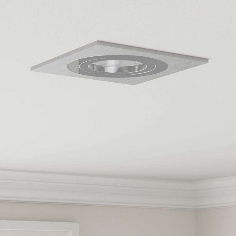 foto del prodotto vidaxl faretti incassati 6 pz quadrati gu10 argento 91x91 mm