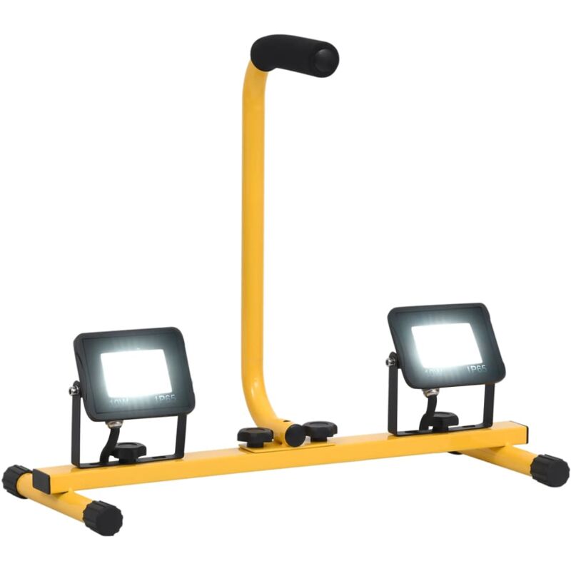 foto del prodotto vidaxl faretto a led con maniglia 2x10 w bianco freddo